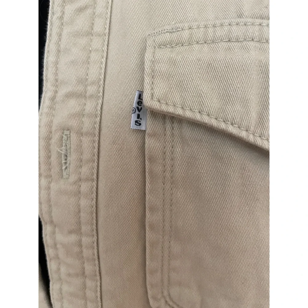Levi Shirt Jacket Mens S Tan Cotton Sherpa Lined Utility Work Shacket 3LYLW7252